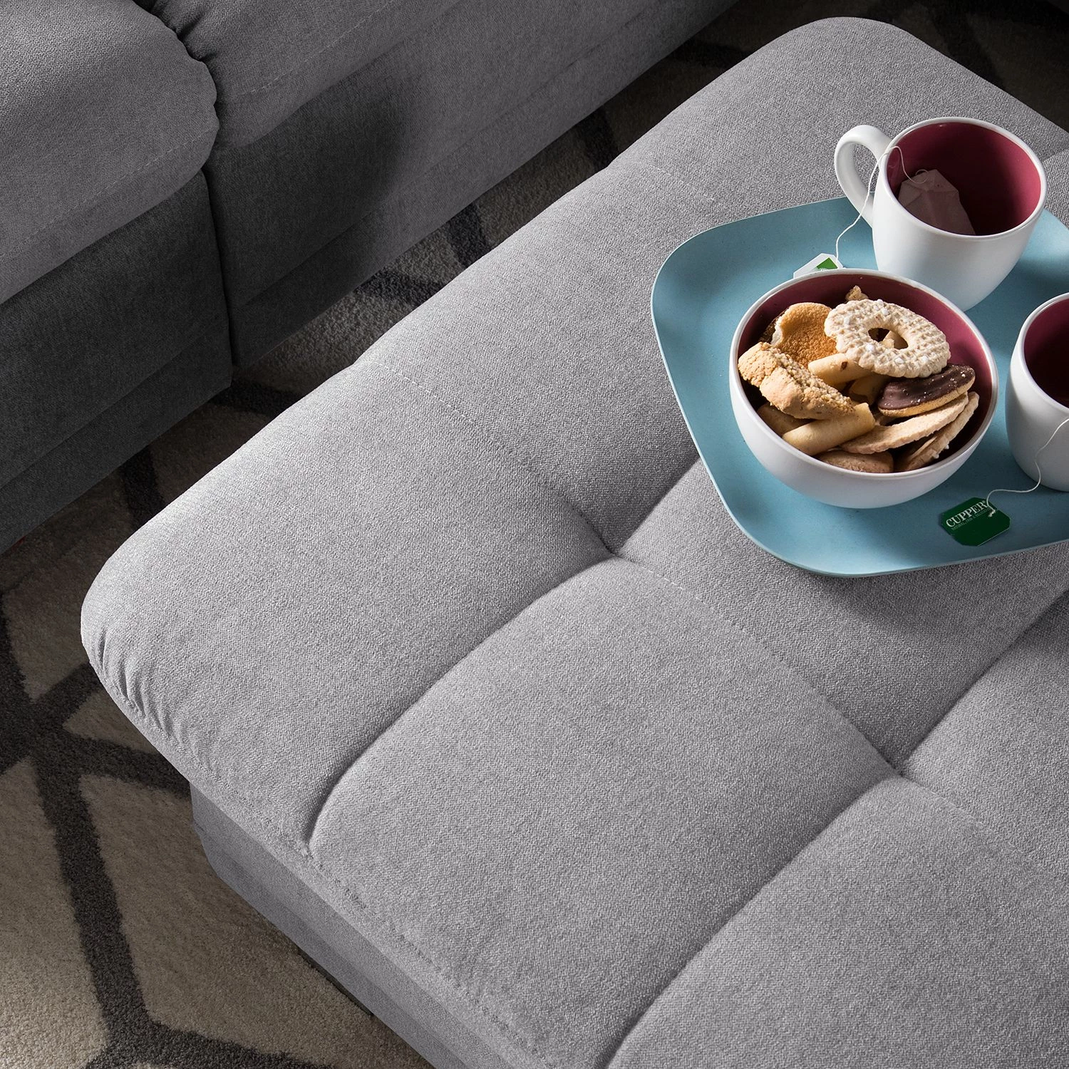 Fredriks Pouf repose-pieds Ayna - Platine 14 Fredriks Pouf repose-pieds Ayna - Platine – Image 12