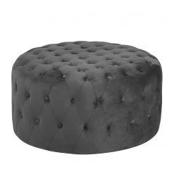 Jack & Alice Pouf Bayard - Gris foncé - Largeur : 80 cm