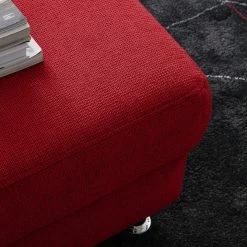 Fredriks Repose-pieds Calang - Rouge -Meubles de salon Soldes polsterhocker calang webstoff rot 4645160