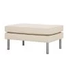 Fredriks Pouf repose-pieds Chelsea Cuir véritable - Cuir véritable Gad : Crème - Cylindre -Meubles de salon Soldes polsterhocker chelsea echtleder runder fuss 3805912