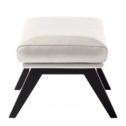 Studio Copenhagen Pouf repose-pieds Hepburn I - Cuir véritable Neka : Blanc - Noir -Meubles de salon Soldes polsterhocker hepburn echtleder echtleder neka weiss 5025384