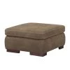 Ars Natura Pouf repose-pieds Maine - Cappuccino -Meubles de salon Soldes polsterhocker maine echtleder cappuccino 4479268