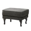 Maison Belfort Pouf repose-pieds Miscol - Gris foncé
