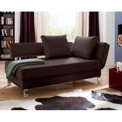 Loftscape Méridienne Athmos (convertible) - Marron chocolat - Accoudoir monté à droite (vu de face) 27 Loftscape Méridienne Athmos (convertible) - Marron chocolat - Accoudoir monté à droite (vu de face) -Meubles de salon Soldes recamiere athmos mit schlaffunktion kunstleder armlehne davorstehend rechts schokoladenbraun 1720406