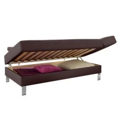 Loftscape Méridienne Athmos (convertible) - Marron chocolat - Accoudoir monté à droite (vu de face) 25 Loftscape Méridienne Athmos (convertible) - Marron chocolat - Accoudoir monté à droite (vu de face) -Meubles de salon Soldes recamiere athmos mit schlaffunktion kunstleder armlehne davorstehend rechts schokoladenbraun 1720410
