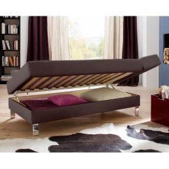 Loftscape Méridienne Athmos (convertible) - Marron chocolat - Accoudoir monté à droite (vu de face) 29 Loftscape Méridienne Athmos (convertible) - Marron chocolat - Accoudoir monté à droite (vu de face) -Meubles de salon Soldes recamiere athmos mit schlaffunktion kunstleder armlehne davorstehend rechts schokoladenbraun 1720418