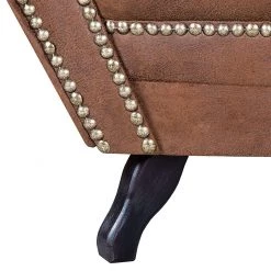 Ars manufacti Méridienne Benavente - Aspect vieux cuir marron - Accoudoir à gauche (vue de face) -Meubles de salon Soldes recamiere benavente antiklederlook braun armlehne davorstehend links 406835