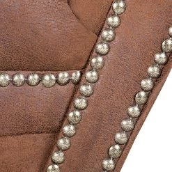 Ars manufacti Méridienne Benavente - Aspect vieux cuir marron - Accoudoir à droite (vue de face) -Meubles de salon Soldes recamiere benavente antiklederlook braun armlehne davorstehend rechts 406259