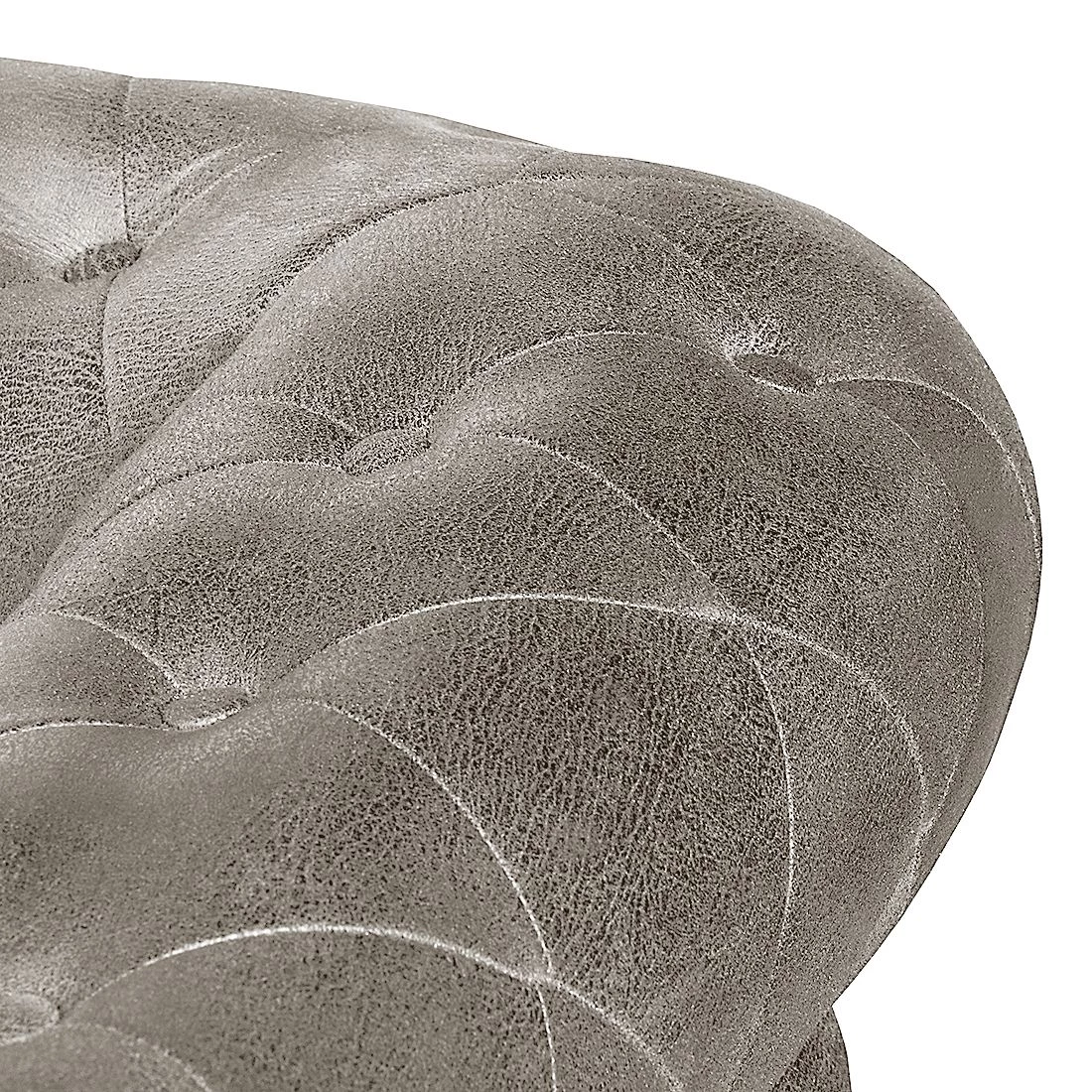 Ars manufacti Méridienne Benavente - Aspect vieux cuir argenté - Accoudoir à droite (vue de face) 9 Ars manufacti Méridienne Benavente - Aspect vieux cuir argenté - Accoudoir à droite (vue de face) – Image 7