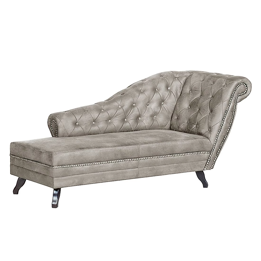 Ars manufacti Méridienne Benavente - Aspect vieux cuir argenté - Accoudoir à droite (vue de face) 3 Ars manufacti Méridienne Benavente - Aspect vieux cuir argenté - Accoudoir à droite (vue de face)