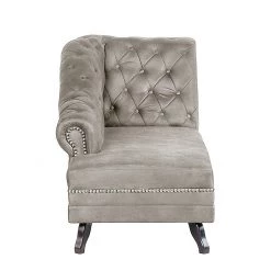 Ars manufacti Méridienne Benavente - Aspect vieux cuir argenté - Accoudoir à droite (vue de face) 21 Ars manufacti Méridienne Benavente - Aspect vieux cuir argenté - Accoudoir à droite (vue de face) -Meubles de salon Soldes recamiere benavente antiklederoptik silber armlehne davorstehend rechts 1757634