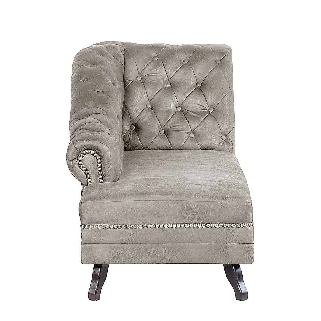 Ars manufacti Méridienne Benavente - Aspect vieux cuir argenté - Accoudoir à droite (vue de face) 7 Ars manufacti Méridienne Benavente - Aspect vieux cuir argenté - Accoudoir à droite (vue de face) – Image 5