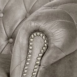 Ars manufacti Méridienne Benavente - Aspect vieux cuir argenté - Accoudoir à droite (vue de face) 24 Ars manufacti Méridienne Benavente - Aspect vieux cuir argenté - Accoudoir à droite (vue de face) -Meubles de salon Soldes recamiere benavente antiklederoptik silber armlehne davorstehend rechts 1757638