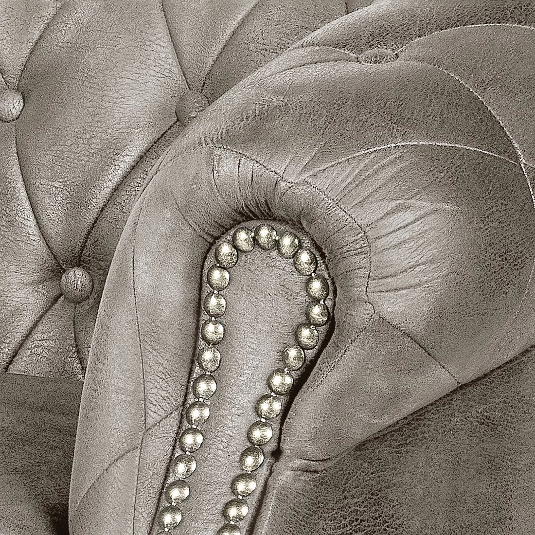 Ars manufacti Méridienne Benavente - Aspect vieux cuir argenté - Accoudoir à droite (vue de face) 10 Ars manufacti Méridienne Benavente - Aspect vieux cuir argenté - Accoudoir à droite (vue de face) – Image 8