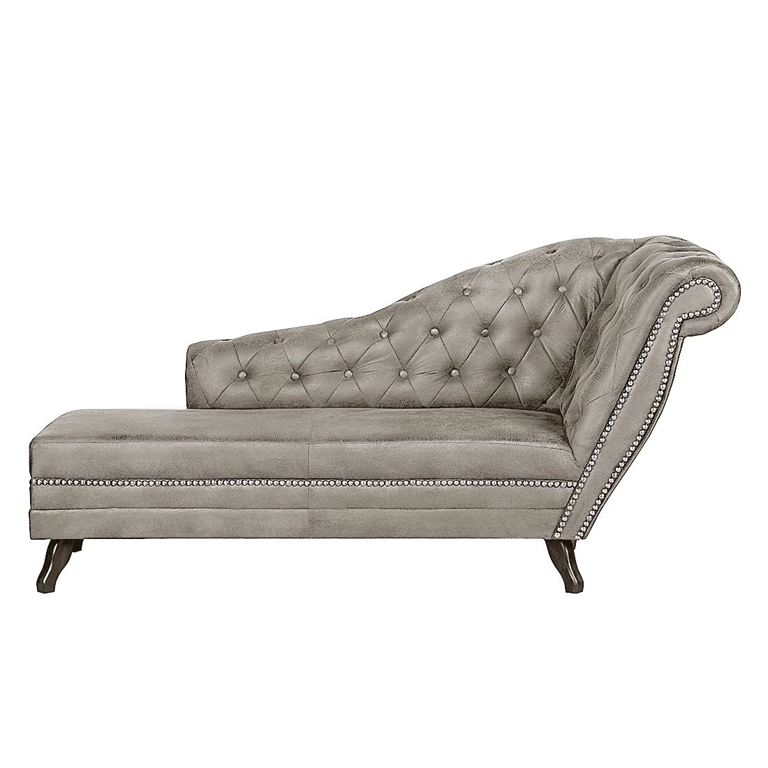 Ars manufacti Méridienne Benavente - Aspect vieux cuir argenté - Accoudoir à droite (vue de face) 4 Ars manufacti Méridienne Benavente - Aspect vieux cuir argenté - Accoudoir à droite (vue de face) – Image 2