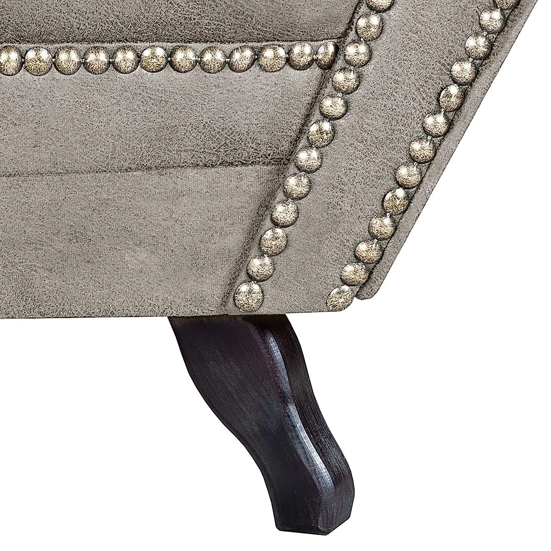 Ars manufacti Méridienne Benavente - Aspect vieux cuir argenté - Accoudoir à droite (vue de face) 16 Ars manufacti Méridienne Benavente - Aspect vieux cuir argenté - Accoudoir à droite (vue de face) – Image 14