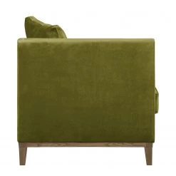 Jack & Alice Récamière Blomma - Velours vert olive - Accoudoir à gauche (vue de face) - Noyer -Meubles de salon Soldes recamiere blomma samtstoff olivgruen armlehne davorstehend links nussbaum 3671185