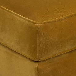 Jack & Alice Récamière Blomma - Velours jaune moutarde - Accoudoir à gauche (vue de face) -Meubles de salon Soldes recamiere blomma samtstoff senfgelb armlehne davorstehend links 354726