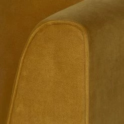 Jack & Alice Récamière Blomma - Velours jaune moutarde - Accoudoir à gauche (vue de face) -Meubles de salon Soldes recamiere blomma samtstoff senfgelb armlehne davorstehend links 354728