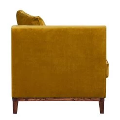 Jack & Alice Récamière Blomma - Velours jaune moutarde - Accoudoir à gauche (vue de face) -Meubles de salon Soldes recamiere blomma samtstoff senfgelb armlehne davorstehend links 354744