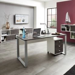 Germania Étagère Altino - Hauteur : 74 cm -Meubles de salon Soldes regal altino basalt weiss 4146556