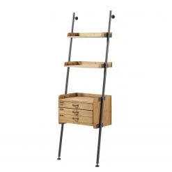 Ars manufacti Étagère Calafell I - Sapin massif / Fer - Sapin / Noir