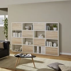 Fredriks Etagère Concept VII - Blanc crème / Chêne naturel 6 Fredriks Etagère Concept VII - Blanc crème / Chêne naturel -Meubles de salon Soldes regal concept vii weiss eiche dekor 1994234