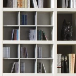 Fredriks Étagère Concept XVI (avec éclairage) - Blanc brillant -Meubles de salon Soldes regal concept xvi inkl beleuchtung hochglanz weiss 5074496