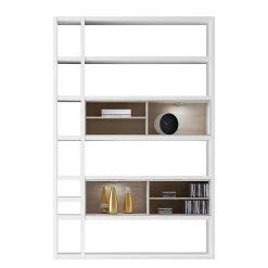 Loftscape Etagère Emporior I - Blanc / Imitation chêne de Sonoma - Avec éclairage