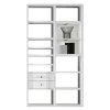 Loftscape Etagère Emporior II - Blanc brillant / Blanc - Avec éclairage -Meubles de salon Soldes regal emporior ii mit beleuchtung hochglanz weiss weiss 2206814