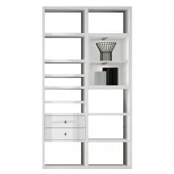 Loftscape Etagère Emporior II - Blanc brillant / Blanc - Avec éclairage