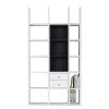 Loftscape Etagère Emporior III - Blanc brillant / Noir - Sans éclairage -Meubles de salon Soldes regal emporior iii ohne beleuchtung hochglanz weiss schwarz 2032858