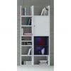 Loftscape Etagère Emporior IV - Blanc brillant / Noir - Avec éclairage -Meubles de salon Soldes regal emporior iv mit beleuchtung hochglanz weiss schwarz 2032358