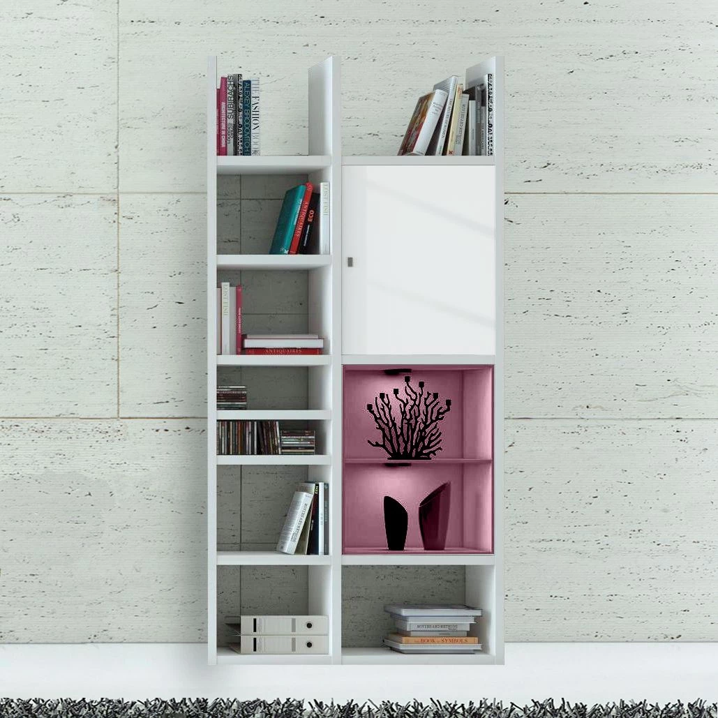 Loftscape Etagère Emporior IV - Blanc brillant / Noir - Avec éclairage 4 Loftscape Etagère Emporior IV - Blanc brillant / Noir - Avec éclairage – Image 2