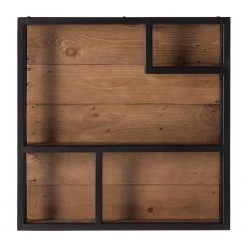 Ars manufacti Étagère Grasby - Pin recyclé / Métal - Pin foncé / Noir -Meubles de salon Soldes regal grasby altholz pinie metall pinie dunkel schwarz 4884820