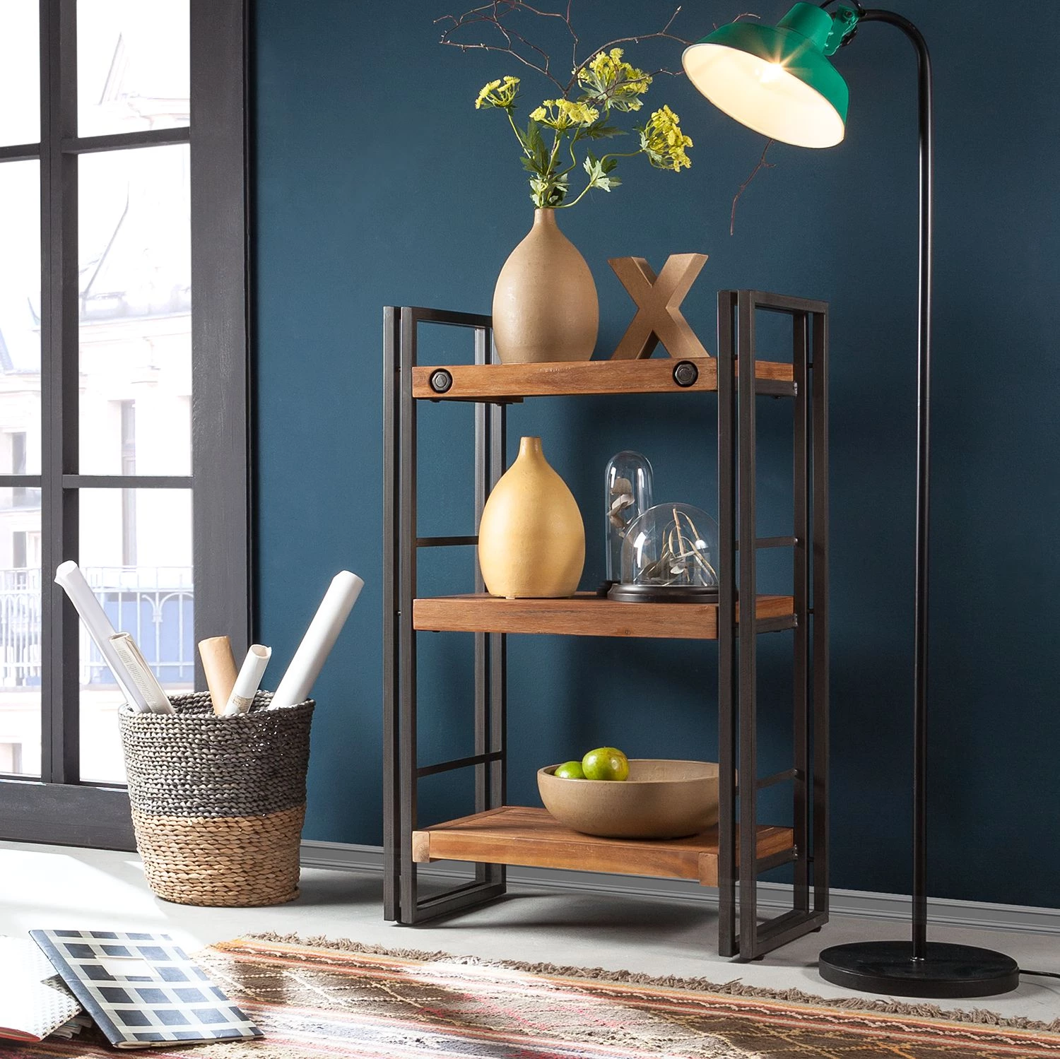 Ars manufacti Étagère Manchester III - Acacia massif / Métal 6 Ars manufacti Étagère Manchester III - Acacia massif / Métal – Image 4