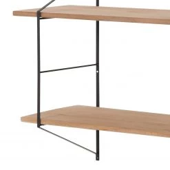 Mørteens Étagère Oxbow I - Paulownia massif / Métal - Paulownia / Noir -Meubles de salon Soldes regal oxbow i paulownia massiv paulownia 4562304