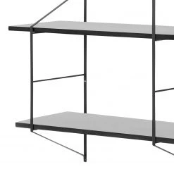 Mørteens Étagère Oxbow I - Paulownia massif / Métal - Paulownia Noir -Meubles de salon Soldes regal oxbow i paulownia massiv schwarz 4562328