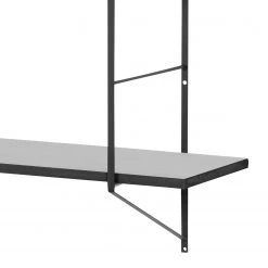 Mørteens Étagère Oxbow I - Paulownia massif / Métal - Paulownia Noir -Meubles de salon Soldes regal oxbow i paulownia massiv schwarz 4562336