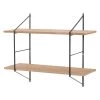 Mørteens Étagère Oxbow II - Paulownia massif / Métal - Paulownia / Noir -Meubles de salon Soldes regal oxbow ii paulownia massiv paulownia 4562352