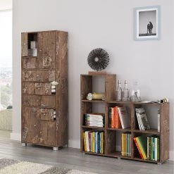 Schildmeyer Étagère Teodora - Imitation chêne du Panama -Meubles de salon Soldes regal teodora eiche panama dekor 1126186