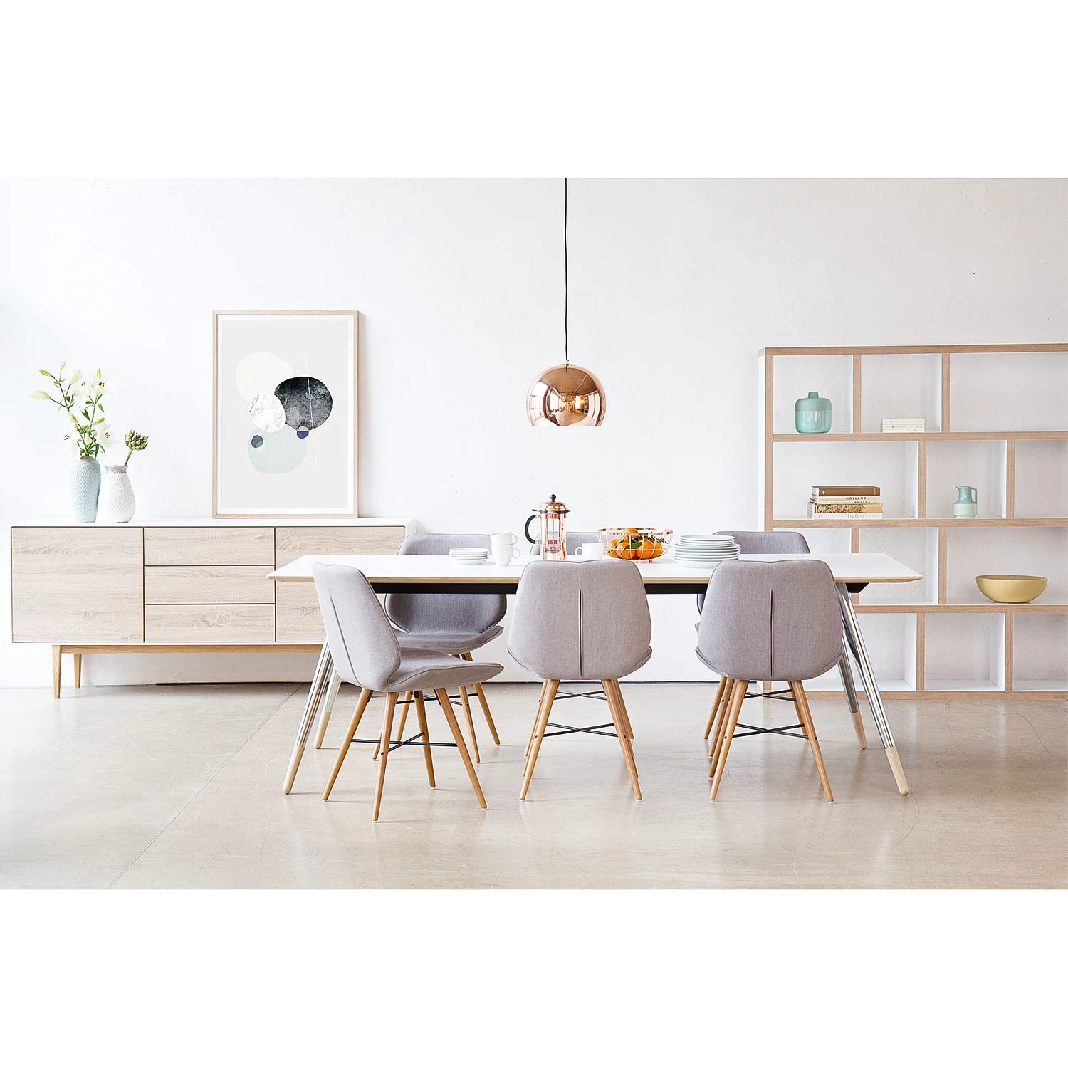 Temahome Étagère Berlin - Blanc mat - Blanc / Marron clair - 150 x 159 cm 4 Temahome Étagère Berlin - Blanc mat - Blanc / Marron clair - 150 x 159 cm – Image 2