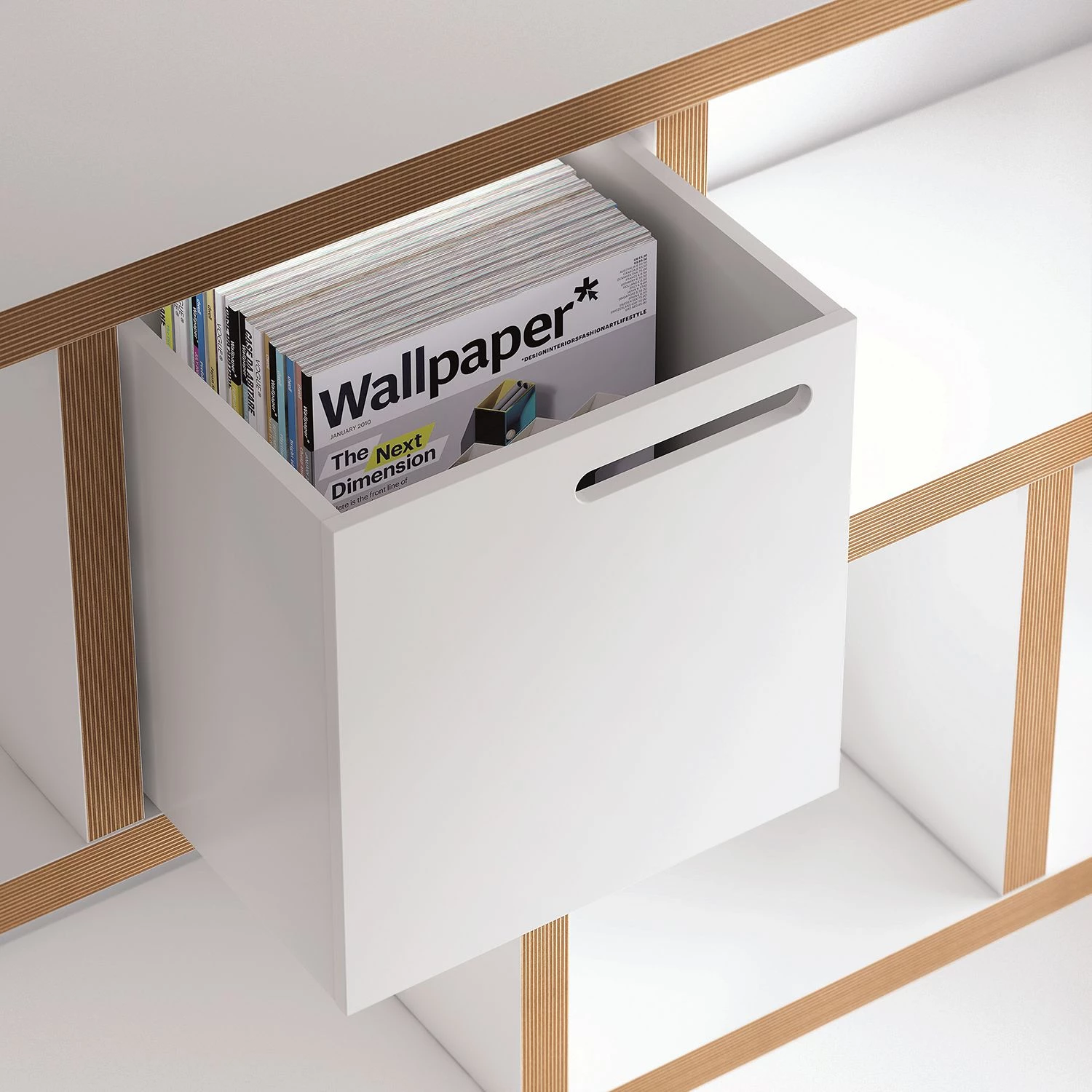 Temahome Étagère Berlin - Blanc mat - Blanc / Marron clair - 150 x 159 cm 7 Temahome Étagère Berlin - Blanc mat - Blanc / Marron clair - 150 x 159 cm – Image 5