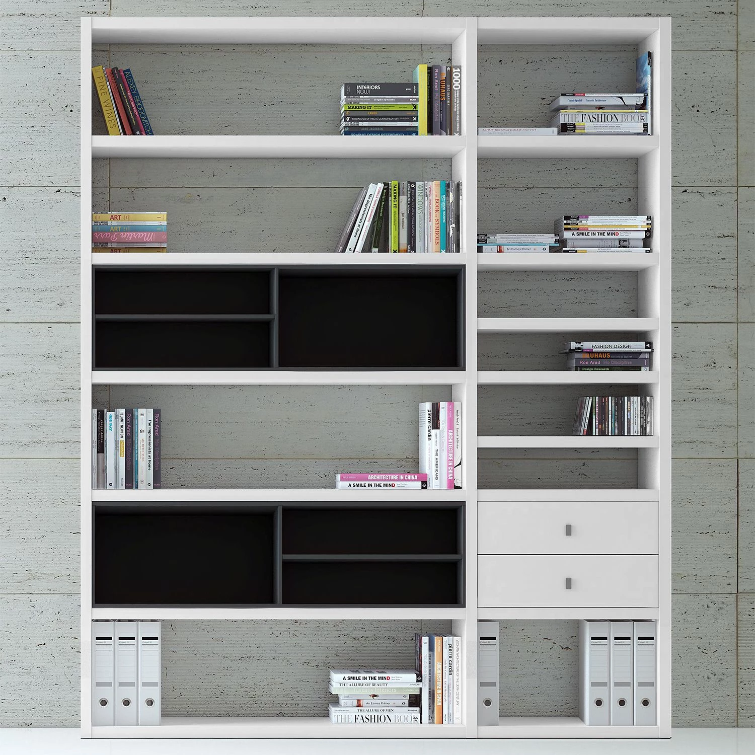 Loftscape Etagère Emporior II.A - Blanc / Noir - Sans éclairage 4 Loftscape Etagère Emporior II.A - Blanc / Noir - Sans éclairage – Image 2