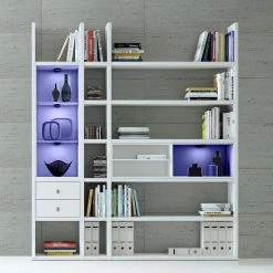 Loftscape Etagère Emporior III.B - Blanc - Avec éclairage 11 Loftscape Etagère Emporior III.B - Blanc - Avec éclairage -Meubles de salon Soldes regalwand emporior iii b rgb led beleuchtung weiss 3397801