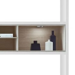 Loftscape Etagère Emporior III.B - Blanc / Imitation chêne de Sonoma - Avec éclairage -Meubles de salon Soldes regalwand emporior iii b weiss sonoma eiche dekor 289526