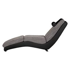 Re:concept Chaise longue de relaxation Carson - Cuir synthétique noir / Tissu structuré gris clair 17 Re:concept Chaise longue de relaxation Carson - Cuir synthétique noir / Tissu structuré gris clair -Meubles de salon Soldes relaxliege carson kunstleder schwarz strukturstoff hellgrau 459481