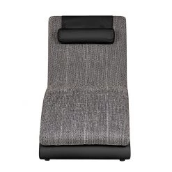 Re:concept Chaise longue de relaxation Carson - Cuir synthétique noir / Tissu structuré gris clair 15 Re:concept Chaise longue de relaxation Carson - Cuir synthétique noir / Tissu structuré gris clair -Meubles de salon Soldes relaxliege carson kunstleder schwarz strukturstoff hellgrau 459482