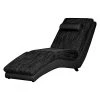 Roomscape Chaise longue de relaxation Carson - Cuir synthétique / Tissu structuré noir -Meubles de salon Soldes relaxliege carson kunstleder strukturstoff schwarz 459512