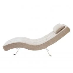 Fredriks Fauteuil de relaxation Long Island Tissu - Tissu Parsa : Beige-Gris -Meubles de salon Soldes relaxliege long island webstoff stoff parsa beige grau 3940736